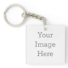 Create Your Own Circle Double-sided Keychain