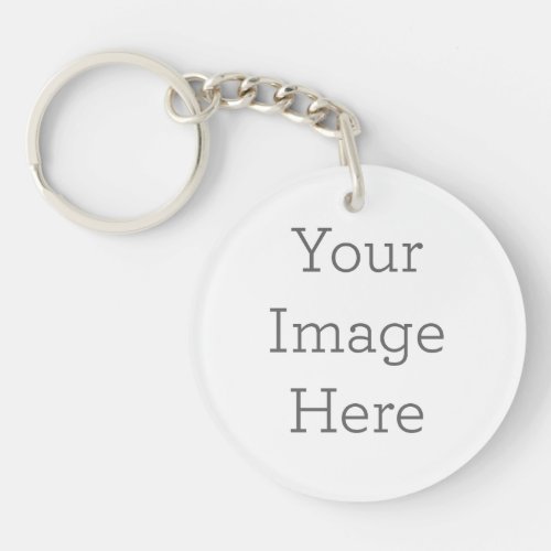 Create Your Own Circle Double_sided Keychain