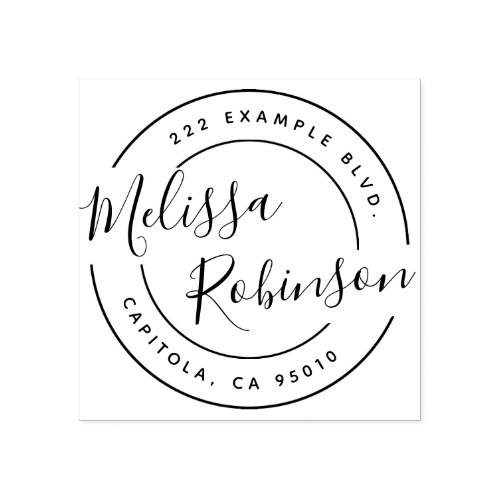 Create Your Own Circle Return Address Script Name Rubber Stamp Create Your Own Circle Return Address Script Name Rubber Stamp
