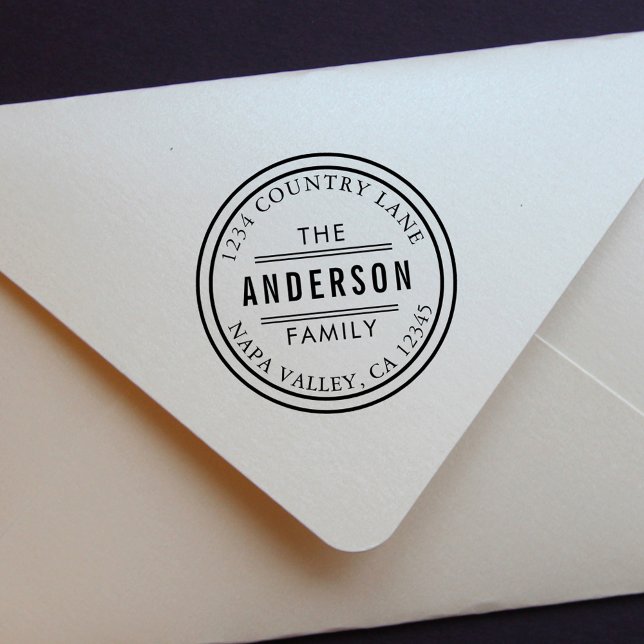 Create Your Own Circle Return Address Self-inking Stamp (Creator Uploaded)