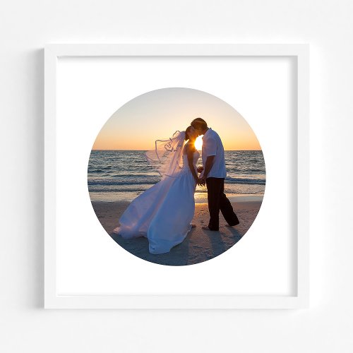 Create Your Own Circle Shape Wedding 12x12 Photo Print