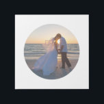 Create Your Own Circle Shape Wedding Photo Gallery Wrap<br><div class="desc">A circle shape template for your destination wedding or island honeymoon photo. Customize the solid white background color if you'd like a colorful background for your wrapped canvas wall art. You can also create your own personalized text to add a personal touch. This template will create a circle photo against...</div>