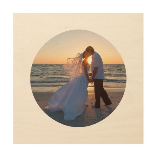 Create Your Own Circle Shape Wedding Photo Wood Wall Art