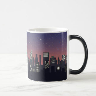 Create Your Own City at Night Sunset Color Morph Mug