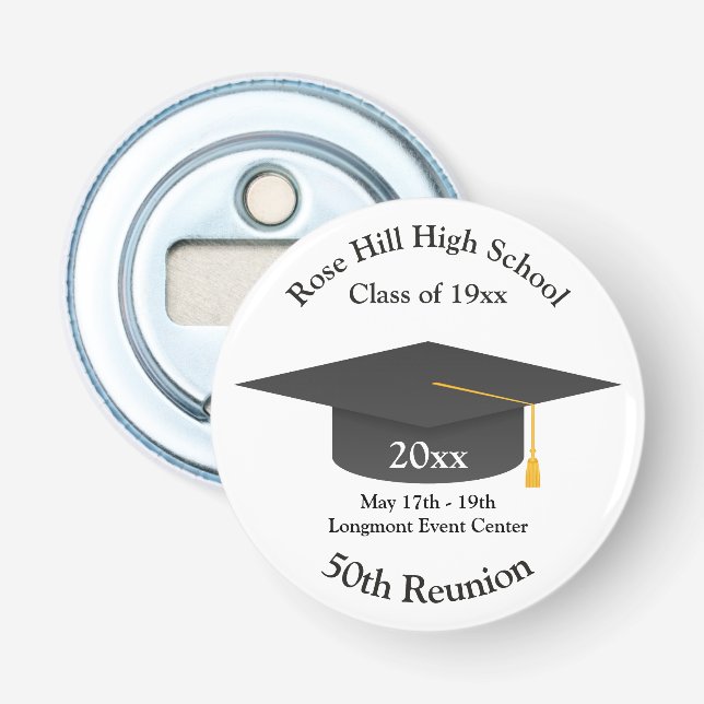 Create Your Own Class Reunion Bottle Opener (Front)