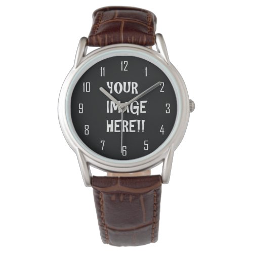 Create Your Own Classic Brown Leather Strap Watch