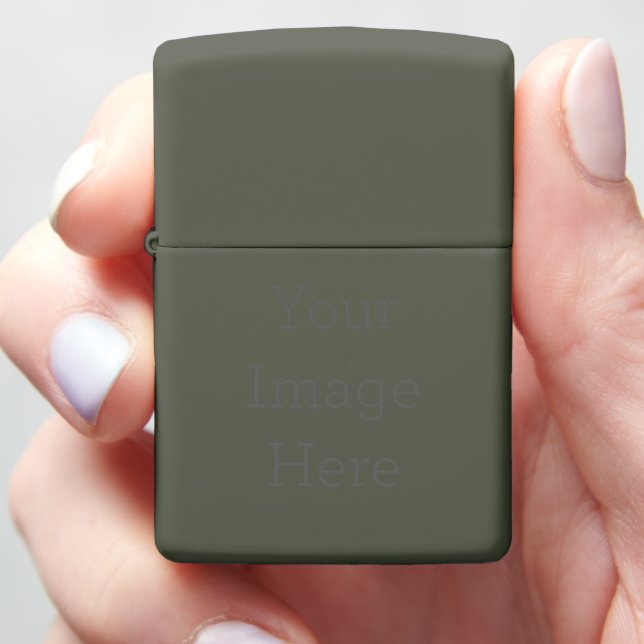 Zippo Classic Green Matte Pocket Lighter (In Hand)