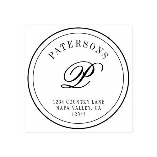 Create Your Own Classic Monogram Return Address Rubber Stamp Create Your Own Classic Monogram Return Address Rubber Stamp