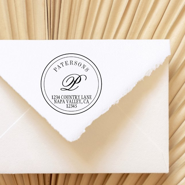 Create Your Own Classic Monogram Return Address Self-inking Stamp (Creator Uploaded)