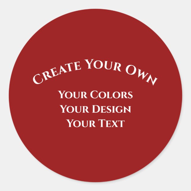 Create Your Own Classic Round Sticker (Front)