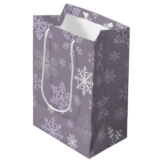 Create Your Own Classic Snowflakes Medium Gift Bag