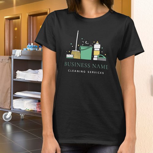 Create Your Own Cleaning Business Company Logo T_Shirt