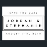 Create Your Own Clear Stylish Modern Save The Date Rubber Stamp<br><div class="desc">Create Your Own Create Your Own Clear Stylish Modern Save The Date rubber stamp using this easy to use template created for you by rubber stamps. Perfect for any soon to be married couple looking to add a personal touch to their correspondence. This design features a clean and easy to...</div>