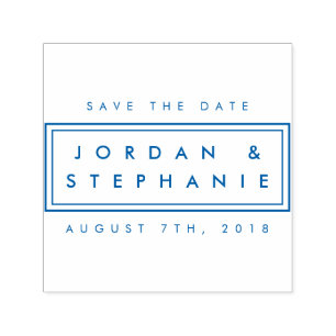 Create Your Own Clear Stylish Modern Save The Date Self-inking Stamp