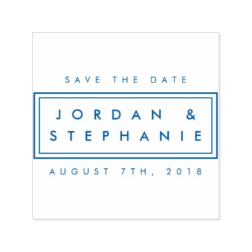 Create Your Own Clear Stylish Modern Save The Date Self_inking Stamp