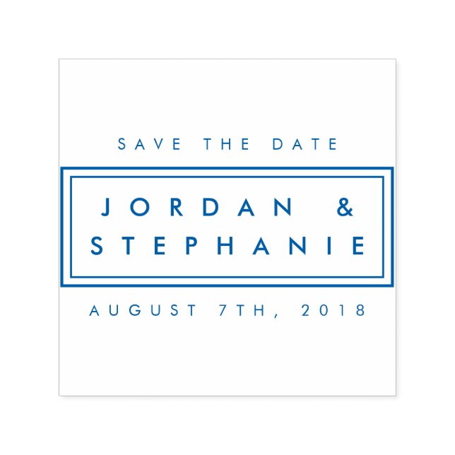 Create Your Own Clear Stylish Modern Save The Date Self-inking Stamp (Design)