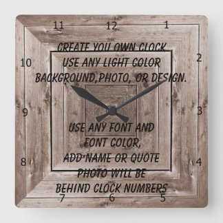 CREATE YOUR OWN CLOCK