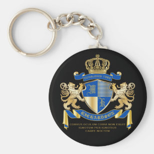 Heraldic Crest QUINN Family KEYRING Coat of Arms Metal Key Chain 