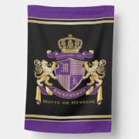 Create Your Own Coat of Arms Purple Gold Emblem