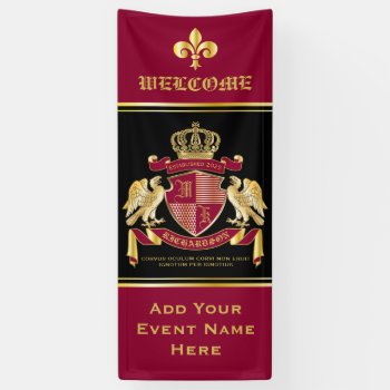 Create Your Own Coat Of Arms Red Gold Eagle Emblem Banner by BCVintageLove at Zazzle
