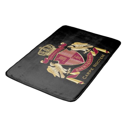 Create Your Own Coat of Arms Red Gold Eagle Emblem Bath Mat
