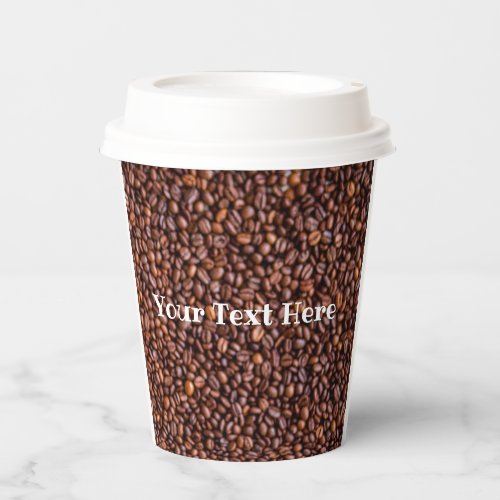 Create Your Own Coffee Beans Pattern Paper Cups