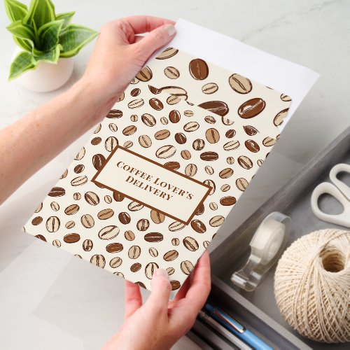 Create Your Own Coffee Beans Pattern Shipping Mail Envelope Mailers