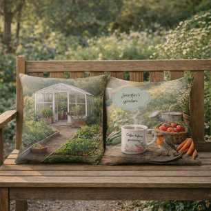 Create your own coffee before gardenening photo outdoor pillow