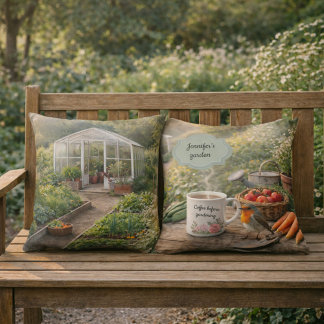 Create your own coffee before gardenening photo outdoor pillow