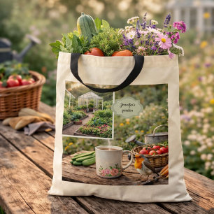 Create your own Coffee before gardening photo Tote Bag