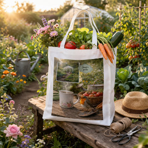 Create your own Coffee before gardening photos Grocery Bag