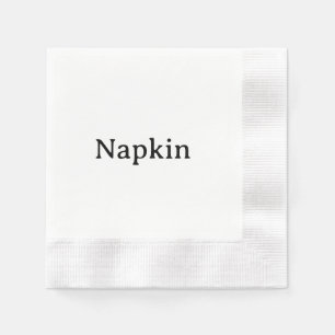Create Your Own Coined Cocktail White Napkins