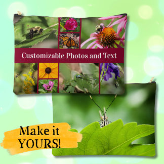 Create Your Own Collage and Custom Text Cosmetic Accessory Pouch