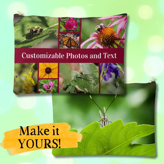 Create Your Own Collage and Custom Text Cosmetic Accessory Pouch (Creator Uploaded)