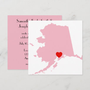 Create Your Own Color Alaska Wedding Invitation