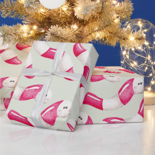Create Your Own Color Choice Peppermint Worms Wrapping Paper