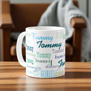 Create your own color name pattern coffee mug