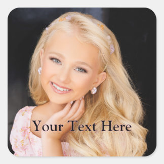 Create your own color photo stickers! square sticker