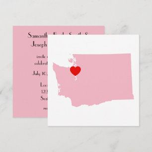 Create Your Own Color Washington Wedding Invitation