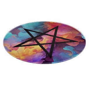 Create Your Own Colorful Alcohol Ink Plumes Cutting Board