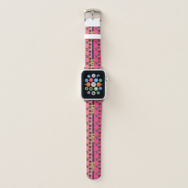 Create Your Own Colorful All Over Print Apple Watch Band Zazzle