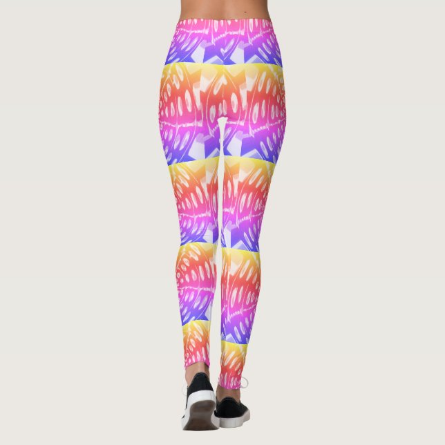 Create Your Own Colorful  All-Over Print  Leggings (Back)