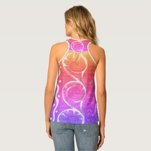 Create Your Own Colorful All_Over Print  Tank Top