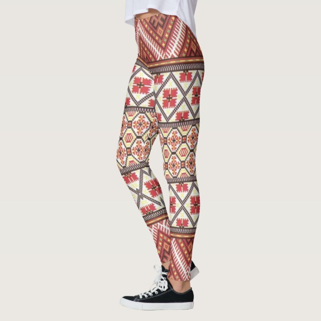 Create Your Own Colorful Aztec Hakuna Matata Leggings (Left)