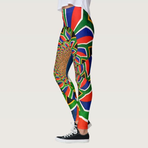 Create your own  Colorful Beautiful South Africa Leggings