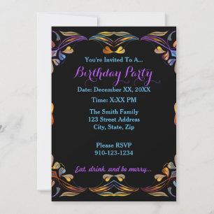 Create Your Own Colorful Birthday Party Invitation