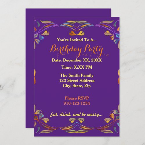 Create Your Own Colorful Birthday Party Invitation