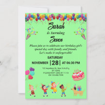 Create Your Own Colorful Birthday Party Invite