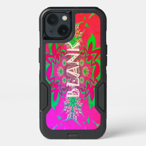 Create Your Own Colorful Blank Monogrammed design iPhone 13 Case
