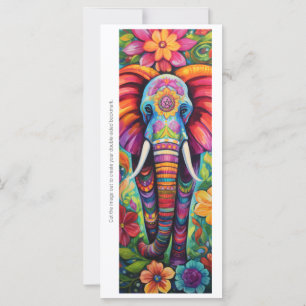 Create Your Own Colorful Elephant Bookmark Card